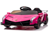 Lamborghini Poison Small Dual Drive 12V 4.5AH with 2.4G Remote Control Sports Car Pink 61417908