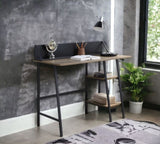Garima Rustic Oak with Black Finished Legs Writing Desk B2726P243695