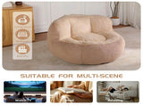 Oversized Bean Bag Chairs,Multicolor Faux Fur Couch Filled with Shredded Sponge,Large Lounger Sofa 03068606