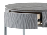 Yukino Gray High Gloss & Chrome Finish End Table B2726P265753