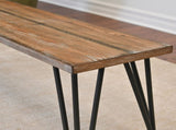 Aryven Industrial Wood Dining Bench, Rustic Dark Pine Finish T2574P164623
