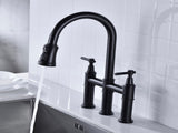 Pull Down Double Handle Kitchen Faucet 15569694
