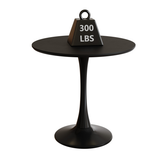 Black Round Table, Modern Dining Table, MDF Top and Steel Base Tulip Round Kitchen Table, Mid W2641P212234