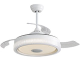 42 Inch Modern Invisible Ceiling Fan, 120V 3 ABS Blades Remote Control Reversible DC Motor With 36W W882P146897