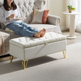 Upholstered storage rectangular bench for Entryway Bench,Bedroom end of Bed bench foot of the W2082P176730