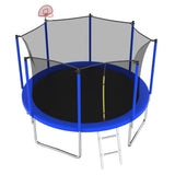12FT Trampoline for Kids & Adults with Basketball Hoop and Ball ,Recreational Trampolines with K1163139544