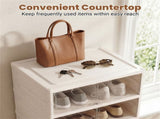 6-Tier Foldable Shoe Rack with Clear Doors, No-Tool Assembly Shoe Storage Organizer for Entryway 54367985
