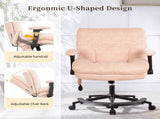 Chenille Criss Cross Office Chair with Air Lumbar Support, Flip-up Adjustable Arms, Built-in 11659105