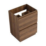 24" Bathroom with Double drawer,Freestanding Bathroom Cabinet,Engineering Wood,Brown W1972P188244