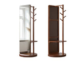 70"x19"Full Length Mirror with Stand,Coat Rack with Mirror,Solid Wood Floor Mirror,Swivel Mirrorfor 00024970