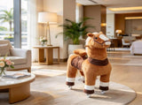 37.4 Inch Ride-On Horse for Kids Ages 412, Plush Riding Pony with Rolling Wheels for Active Play, 76271873