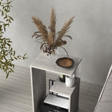 Everet 25" High 3-Tier Side Table Concrete Gray - White B200P286975