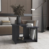 Weman 23.6" W Coffee Table with Open Shelf Living Room, Home Office Storage Black B070P254774