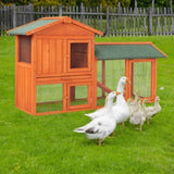 ZNTS 61" Wooden Chicken Coop Hen House Rabbit Wood Hutch Poultry Cage Habitat 64177676