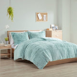 King/Cal King Shaggy Long Fur Comforter Mini Set B03595951