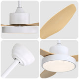 47 Inch Ceiling Fan with 22W LED Light and Remote Control 6 Speeds Reversible DC Motor White for W934P288500
