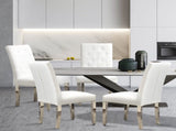 Set of 2 Modern Dining Chairs with Plush Velvet Upholstery, Sturdy Stainless Steel Legs & S-Shaped 62068947
