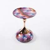 Mermaid Tail End Coffee Table Round Side Table, Modern Metal Pedestal Table, Minimalist Accent Table W2664P232836