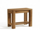 23.6 Inch Farmhouse End Table with Storage Shelf, Wooden Side Table 18133458