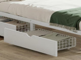 Queen Size Platform Bed with Storage Drawers, Metal Daybed Frame with Upgraded Safety Round-Pipe W5305P471354