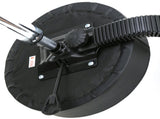 Round Shape Plastic Adjustable Salon Stool with Back Black 42012977