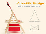 3-in-1 Kids Art Easel - Double-Sided Magnetic BoardPaper Roll, 26 Letter Magnets, Multicolor 05189259
