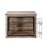 Dog Crate Furniture , Wooden Dog Crate with Double Doors, Dog Furniture, Indoor Dog Kennel, W331P225793