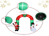 8ft with Santa Snowman 7 Lights Inflatable Festive Arch Decoration 14926679