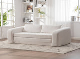 71" 2-in-1 Pull Out Foldable Loveseat Sofa Bed with Armrest & Backrest Pillows, Convertible Chenille W3118P388899