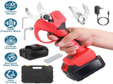 21V Electric Pruning Shears Cordless Tree Pruner Branch Cutter Gardening Scissors With 2 Pack 02411841
