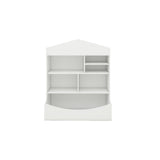 Multi-Functional 7 Shelf Bookcase, Storage Display, Rack, Organizer, White,14.37" D x 31.50" W W282104552