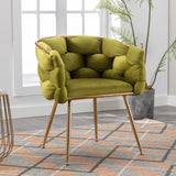 Luxury modern simple leisure velvet single sofa chair bedroom lazy person household dresser stool W117067863