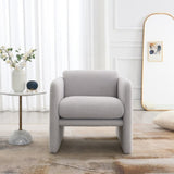Arm Chair with waved arms, Metal decoration on both side arms, Accent chair for Primary Living W2671P202961