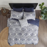 King/Cal King Cotton Jacquard Duvet Cover Set B035129132