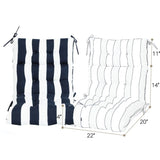 2 Pcs Set High Back Patio Chair Cushions, Tufted Rocking Chair Cushions, Adirondack Cushions for 71928680