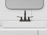 2-Handle 4-Inch Oil Rubbed Bronze Bathroom Faucet, Bathroom Vanity Sink Faucets with Pop-up Drain 81274713