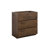 Alice-30F-105,Floor cabinet WITHOUT basin, Walnut color, With three drawers, Pre-assembled W1865107748