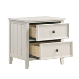 Classic White Finish Bedroom Nightstand of 2 Drawers Storage 1pc Modern Furniture Farmhouse Style B011P176912