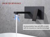 Wall Mount Faucet for Bathroom Sink or Bathtub, Single Handle 2 Holes Brass Rough-in Valve Included, T3177P269153