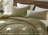 3PCS Full/Queen Waffle Washed Comforter Set B035P341104
