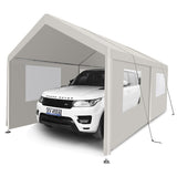 Carport, 1020 Heavy Duty Portable Carport Garage Tent for Outdoor Storage Shelter white W1350P176013
