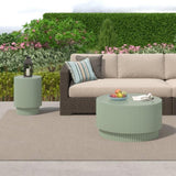 ZNTS 15.72-inch H-barrel coffee table, Nordic style, simple design, suitable for indoor and outdoor use, W1781P211085