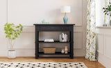 ZNTS TREXM Retro Console Table with Drawer and Two Sturdy Shelves for Entryway, Living Room N715P195561B