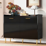 ZNTS Wooden Storage Cabinet with Drawers, Steel Pipe Table Legs, Suitable for Hallway, Study, Living 44254337