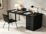 Modern Computer Desk, 47" Writing Desk with 5 Reversible Storage Drawers for Home Office 90034664