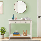 2-Tier Console Table with 2 Drawers Console Tables for, Sofa Table with Storage Shelves, 53777083