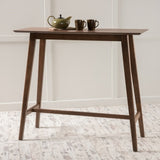 Wood Bar Table, Natural Walnut Finish, 17.72 in x 47.24 in x 42.01 in 58918.00