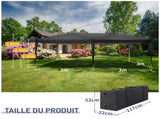 3 x 6m Four Windows Practical Waterproof Folding Tent Black 83265586