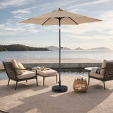 9FT Outdoor Patio Umbrella Outdoor Table Umbrella with Push Button Tilt and Crank, Market Umbrella 6 W640P234563