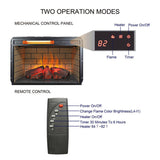26 inch infrared quartz heater fireplace insert -woodlog version with brick 66240403